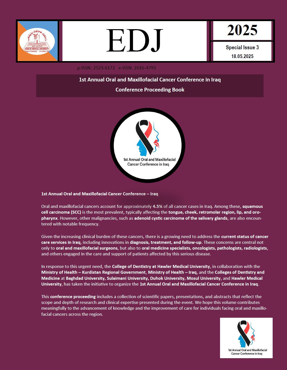 1st Annual Oral and Maxillofacial Cancer Conference in Iraq